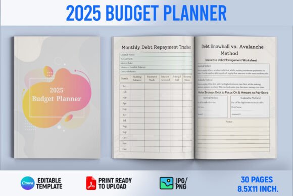 2025 Budget Planner KDP Interior