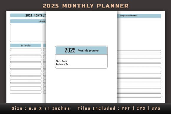 2025 Monthly Planner for KDP