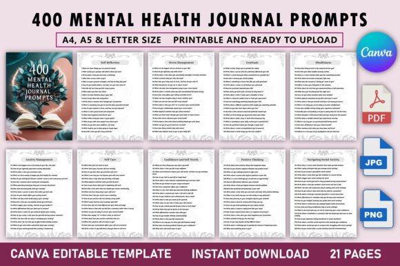 400 Mental Health Journal Prompts: A Practical Tool for Self-Exploration and Growth