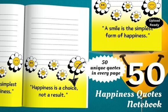 50 Happiness Quotes Notebook