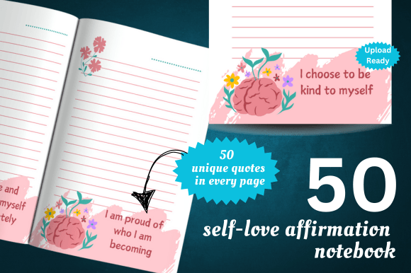50 Self-Love Affirmation Quotes Notebook