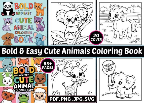 Bold and Easy Cute Animal Coloring Pages: A Creative Resource for Entrepreneurs and Creatives