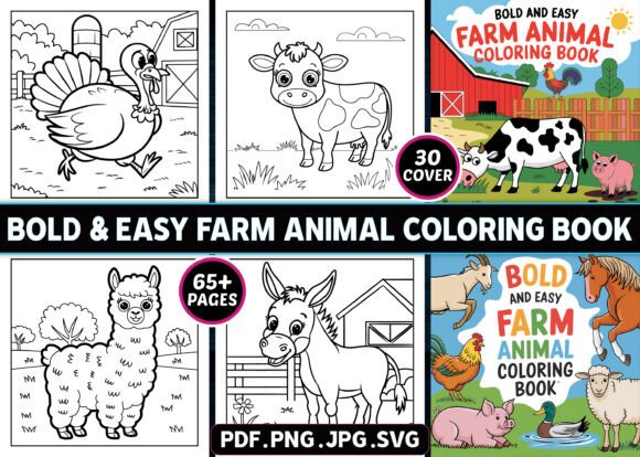 Bold and Easy Farm Animal Coloring Pages: A Practical Resource for Creative Projects