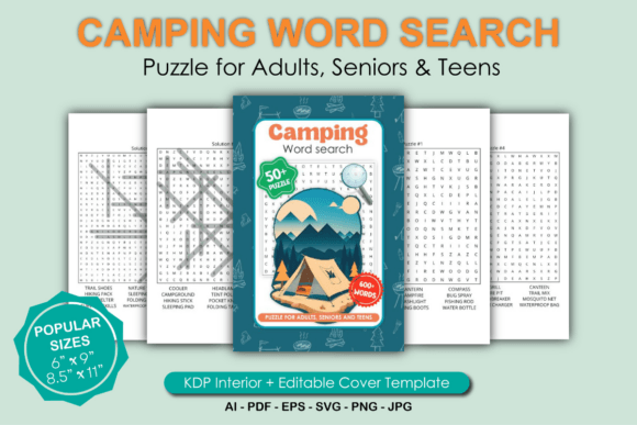 Camping Word Search Puzzle for Adults