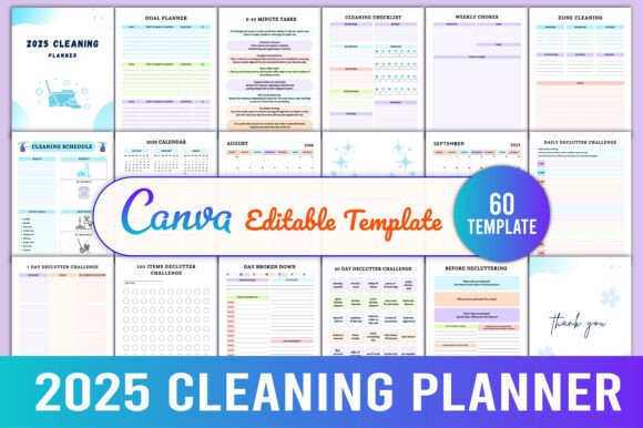 Editable 2025 Cleaning Planner: A Comprehensive Guide to Organizing Your Space