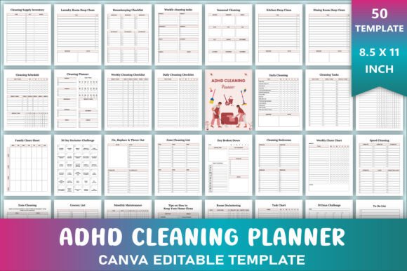 Editable ADHD Cleaning Planner: A Must-Have Tool for Organization and Productivity