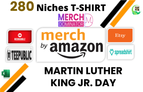 Martin Luther King 2025 Tshirt Niches: Discover the 270 Best Low-Competition Niche Ideas