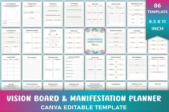 Vision Board Manifestation Planner